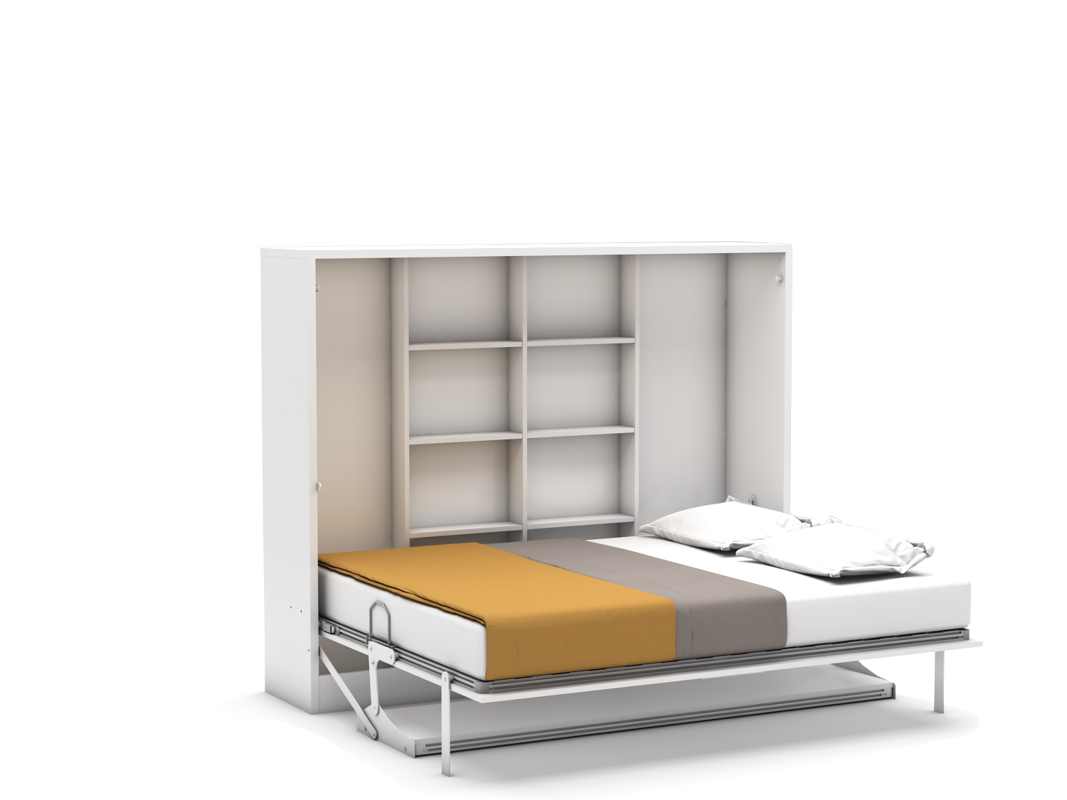 Multimo Couple Schrankbett mit Schreibtisch 140 x 190 cm