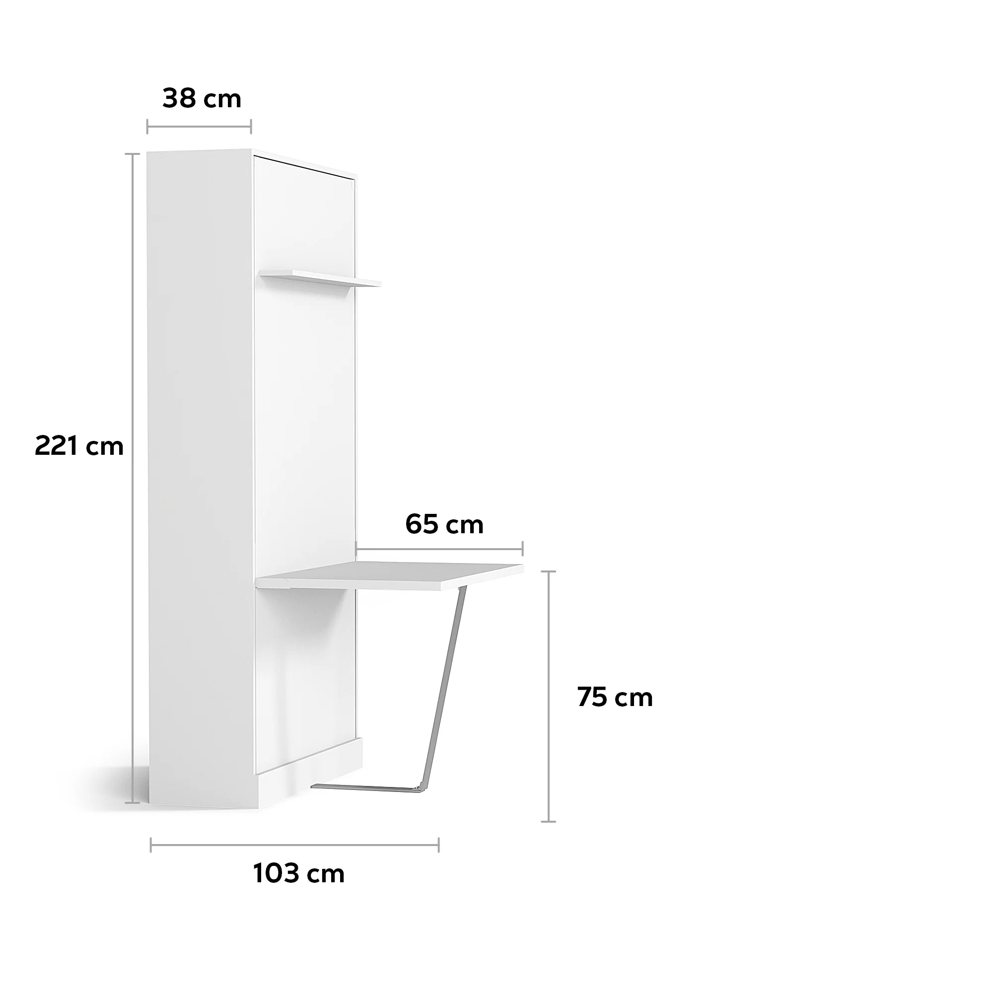 Multimo Primer Schrankbett mit Schreibtisch
