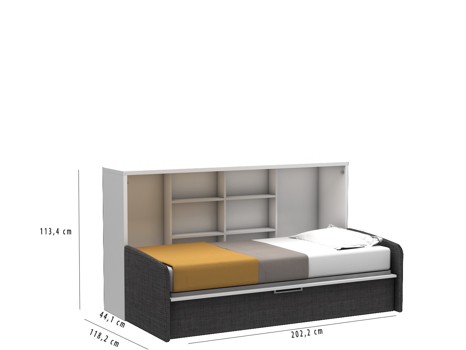 Multimo LIFE Schrankbett mit Sofa 90x190 cm