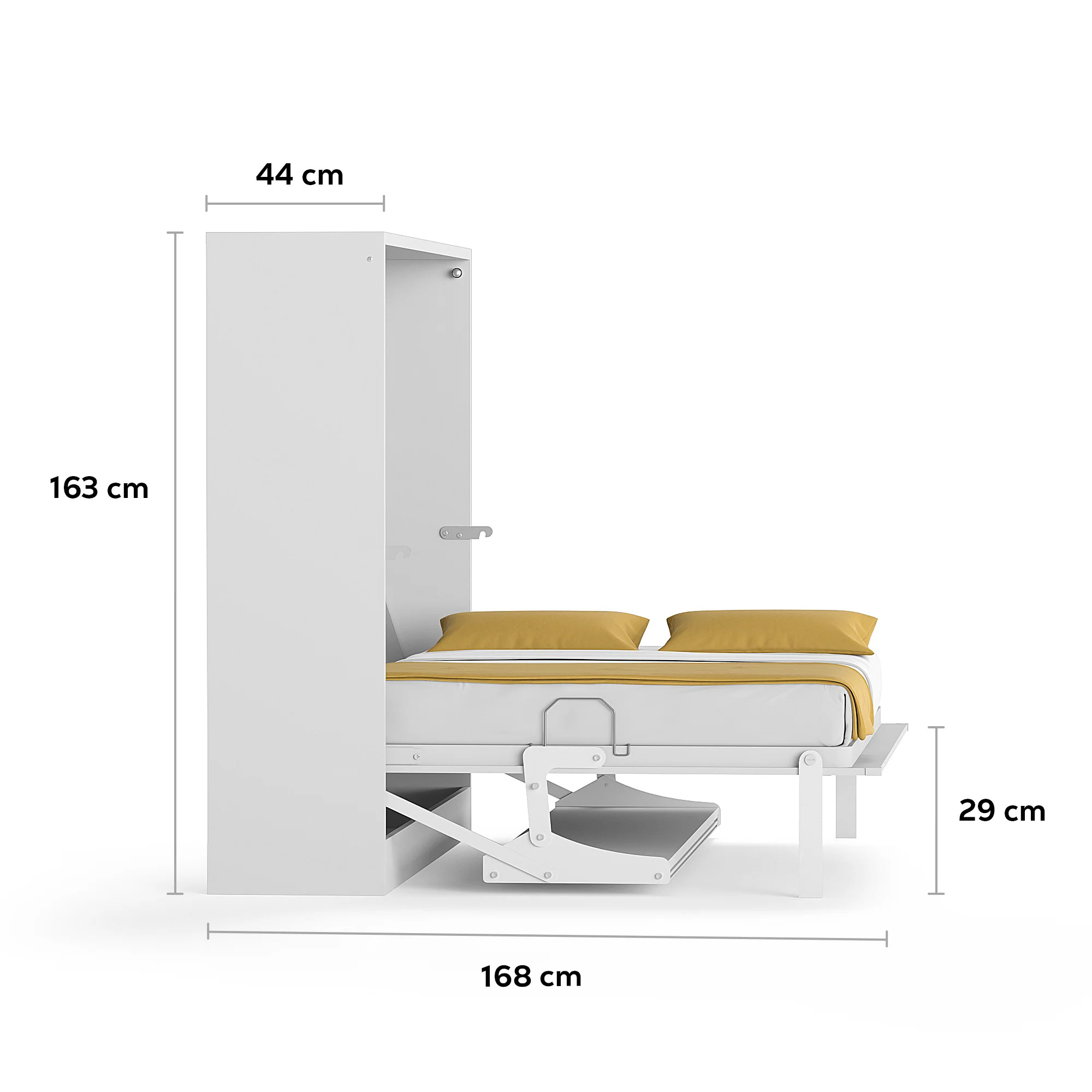 Multimo Couple Schrankbett mit Schreibtisch 140 x 190 cm