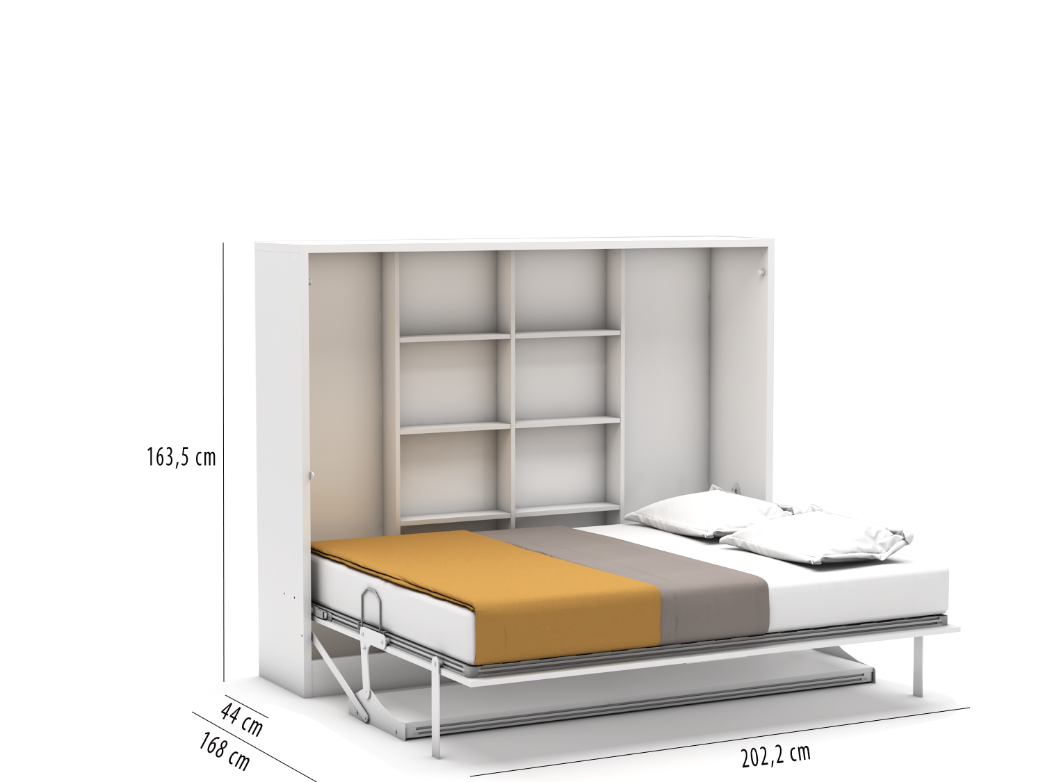 Multimo Couple Schrankbett mit Schreibtisch 140 x 190 cm