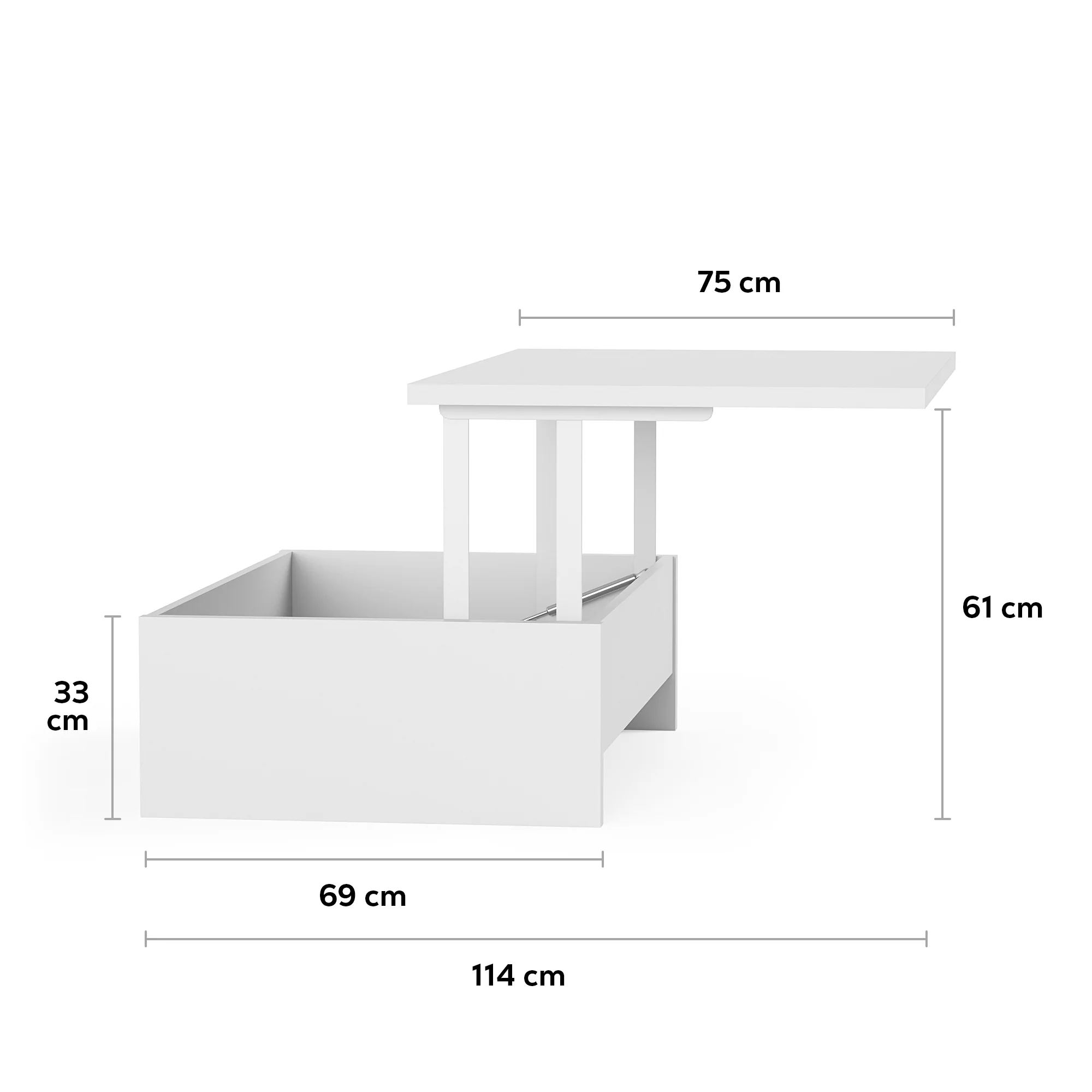 Multimo Fold Couchtisch höhenverstellbar