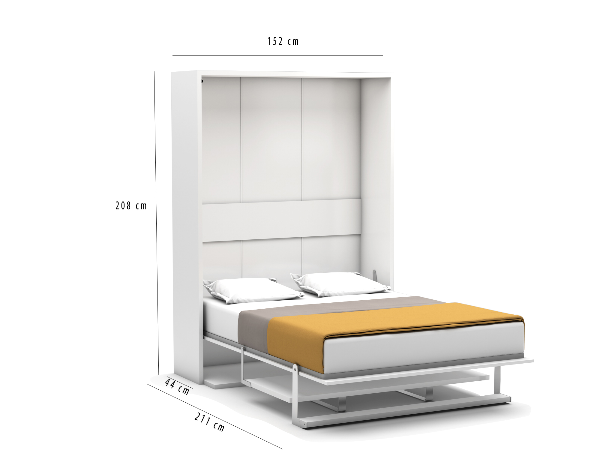 Multimo Loft Schrankbett mit Schreibtisch 140x190 cm