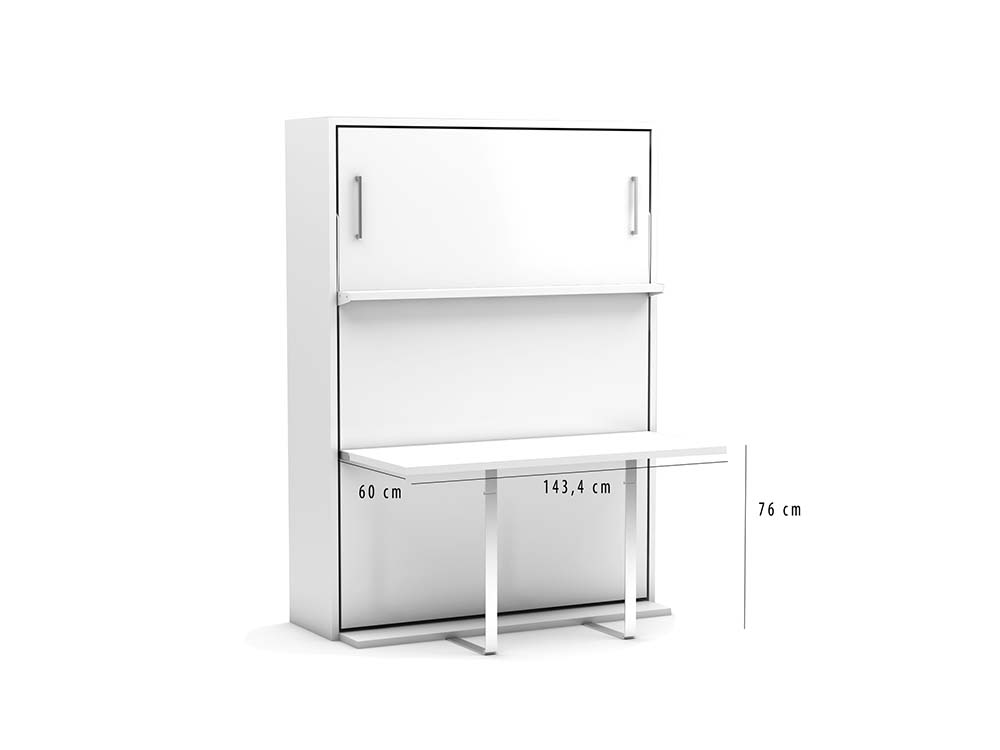 Multimo Loft Schrankbett mit Schreibtisch 140x190 cm